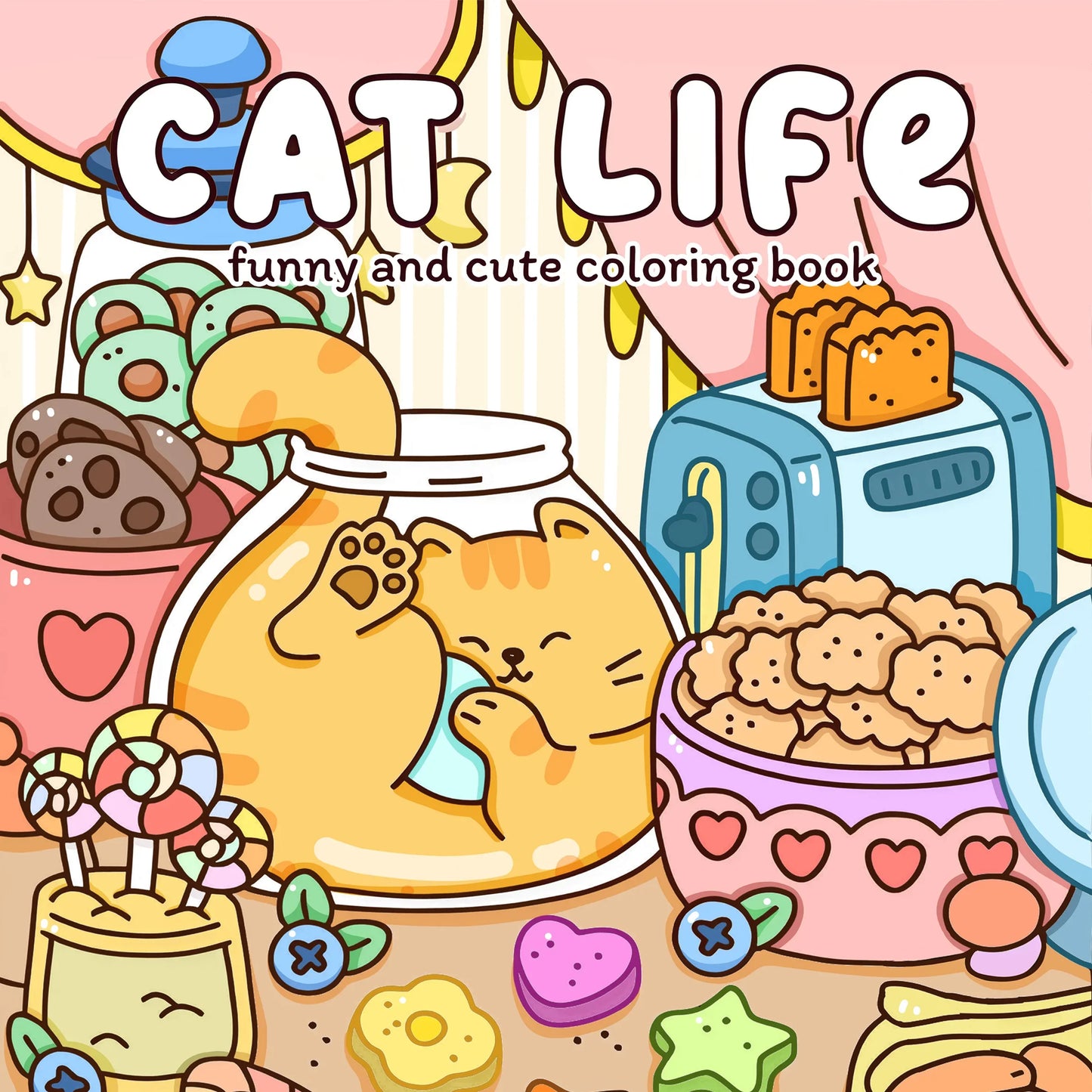 Adult Cat Moments Coloring Book | Relaxation & Fun Gift
