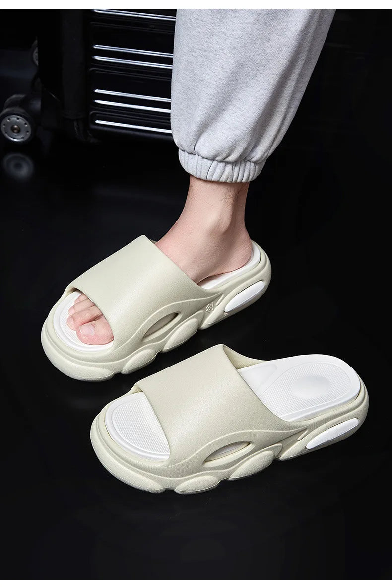 Men's Summer Sandals - Soft Cloud House Platform Slides for Beach