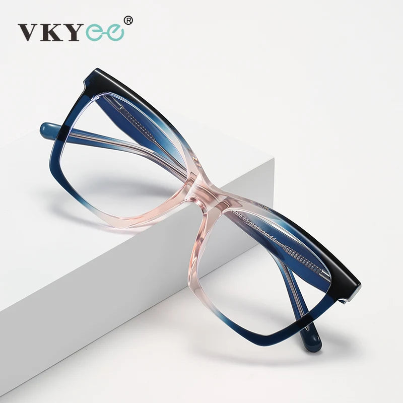Stylish Large Frame Women's Anti-Blue Light Reading Glasses