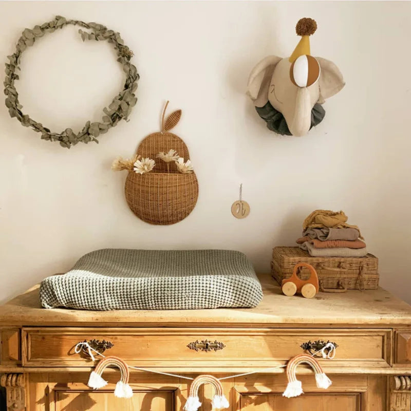 Adorable Elephant Head Wall Decoration | Charming Plush Toy