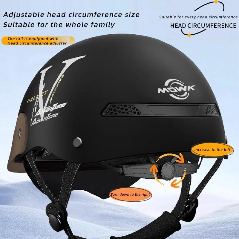 Summer Breathable Open Face Motorcycle Helmet for Adults