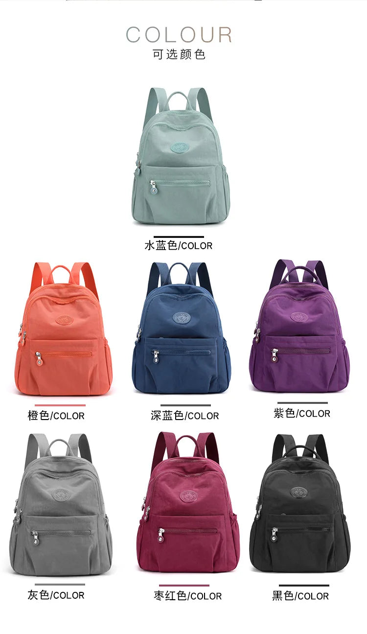 Women's Nylon Oxford Backpack | Stylish Small Rucksack