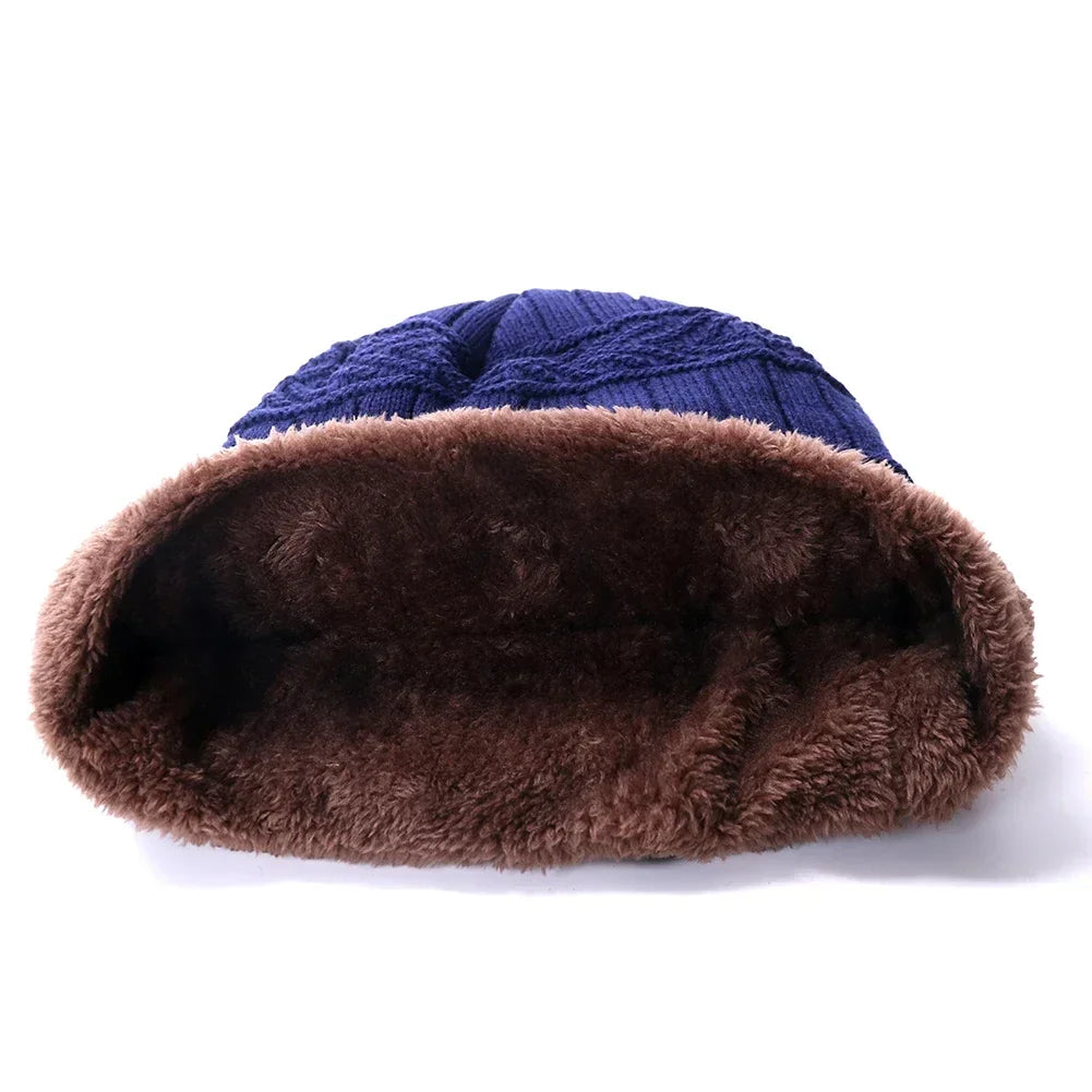 Unisex Thick Fur Lined Beanie Hat | Stylish Warm Winter Cap