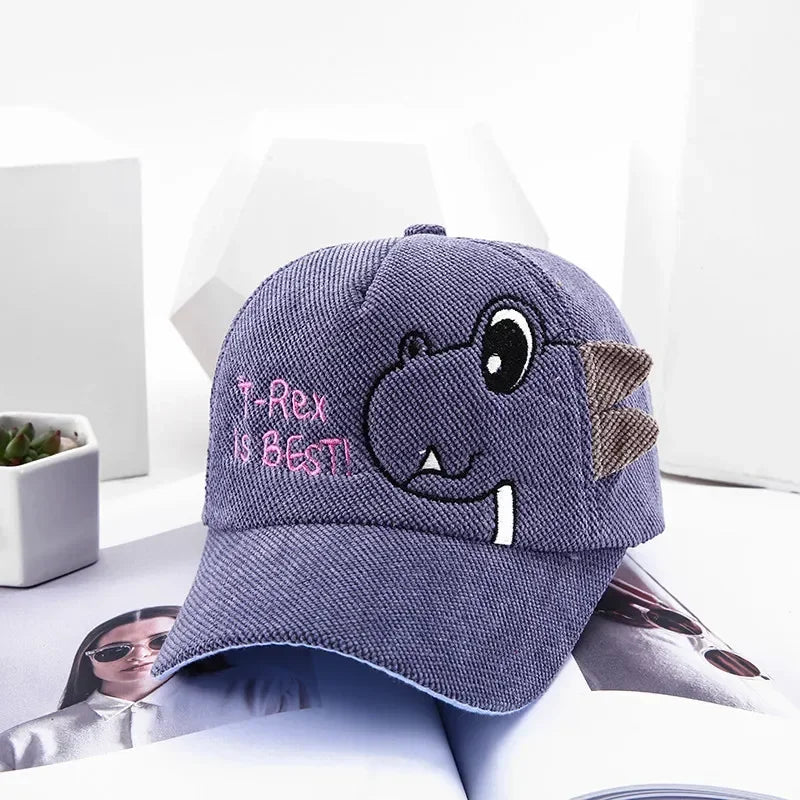 Cute Cartoon Dinosaur Kids Baseball Cap | Adjustable Sun Hat