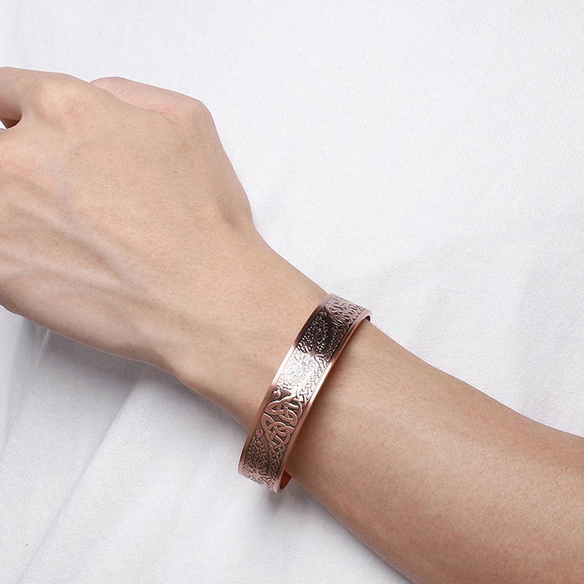 Vintage Pure Copper Cuff Bracelet | Magnetic Therapy for Wellness