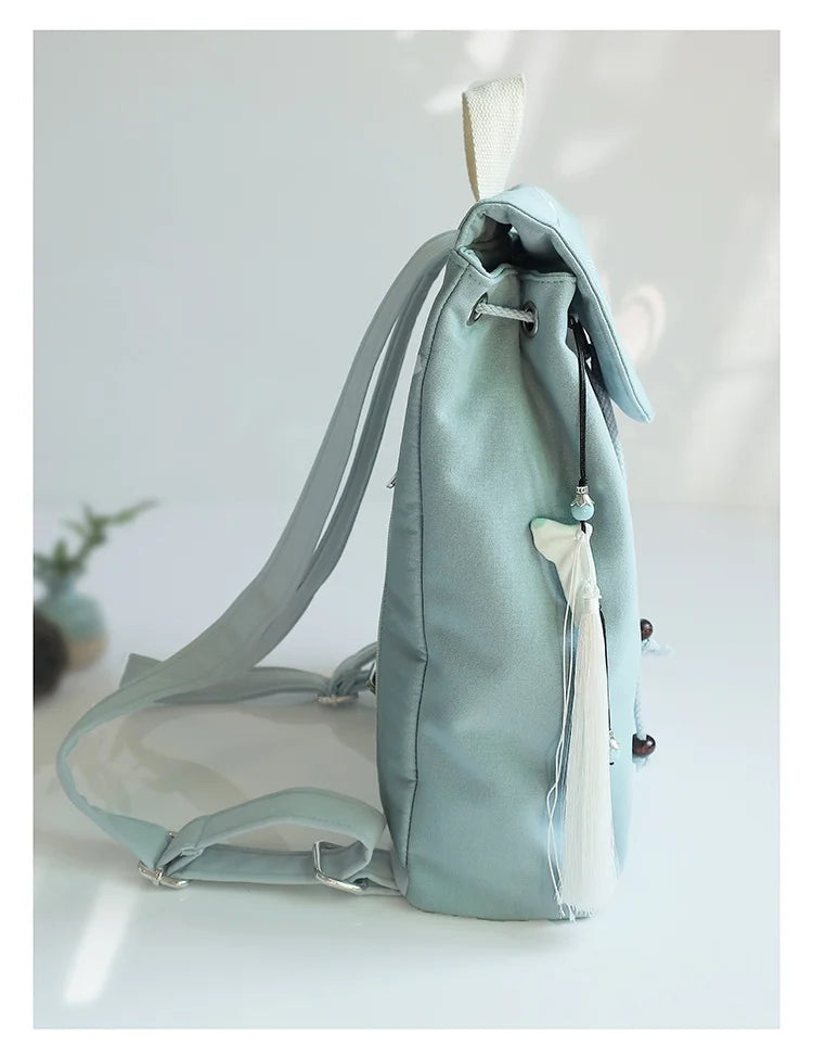 Mochila de 15 pulgadas estilo retro chino | Mochila bordada hecha a mano