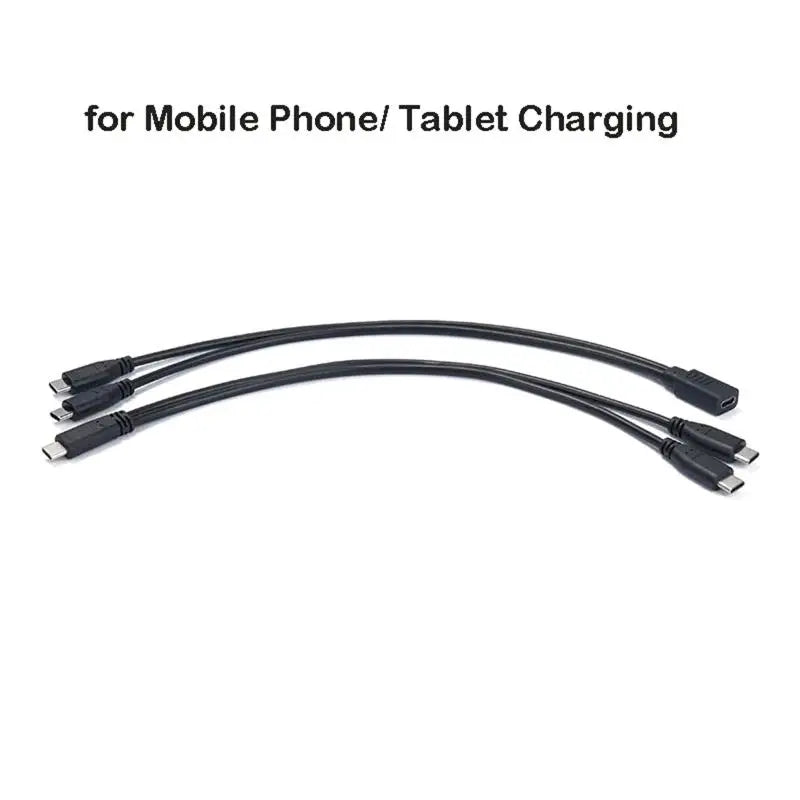 USB C Cable Splitter | Dual Charging & Data Transfer Cable