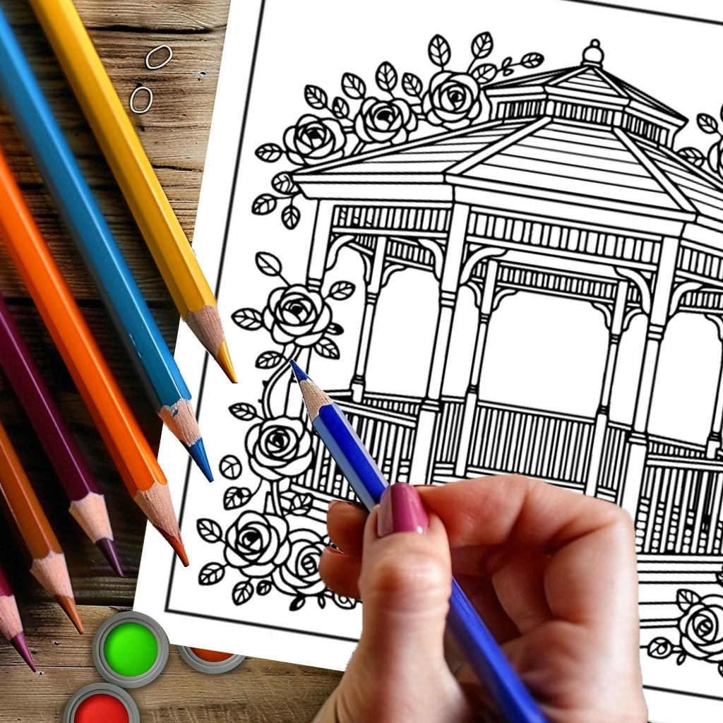 Garden Coloring Book for Adults | Stress Relief & Relaxation