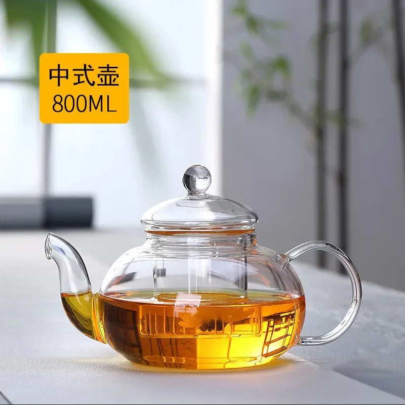 1000ML Heat Resistant Glass Tea Pot with Infuser | Elegant Tea Brewing