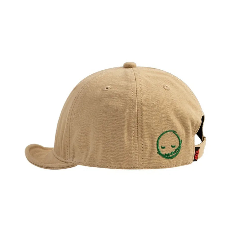 Solid Color Short Brim Baseball Cap | Adjustable Snapback Hat