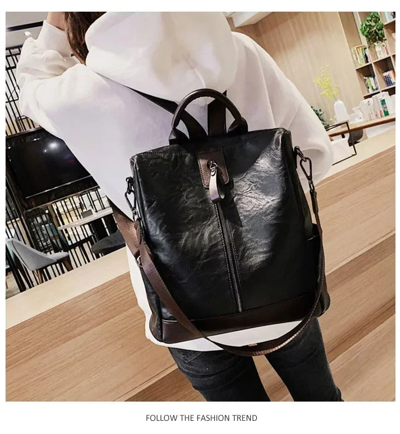 Women's Fashion Leather Backpack | Stylish Travel Bag for All Occasions