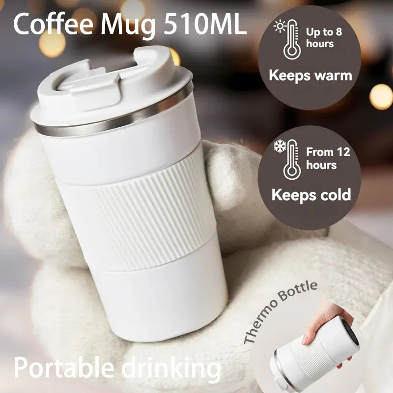 380/510ML Stainless Steel Thermal Mug | Insulated Coffee Tumbler