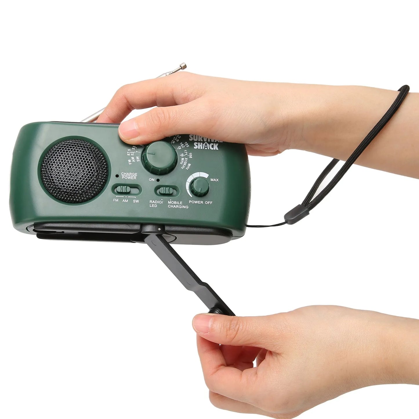 Portable Hand Crank Weather Radio with LED Torch | Multi-Band