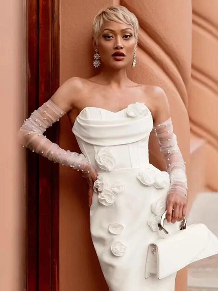 Women's Elegant Strapless Backless Bodycon Dress | Perfect Evening Wear