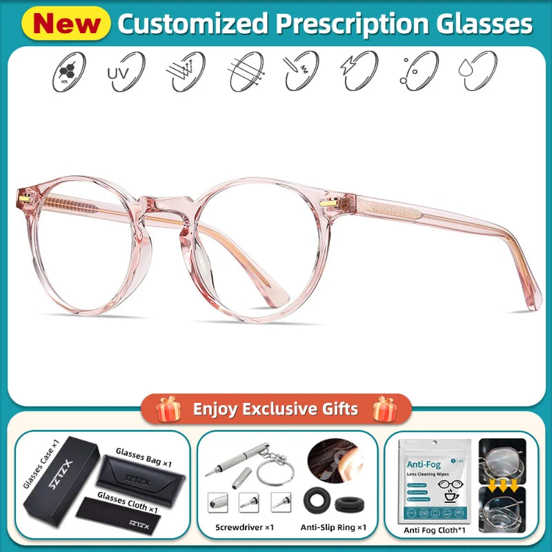 Stylish Women's Geometric Prescription Glasses | Blue Light Blocking