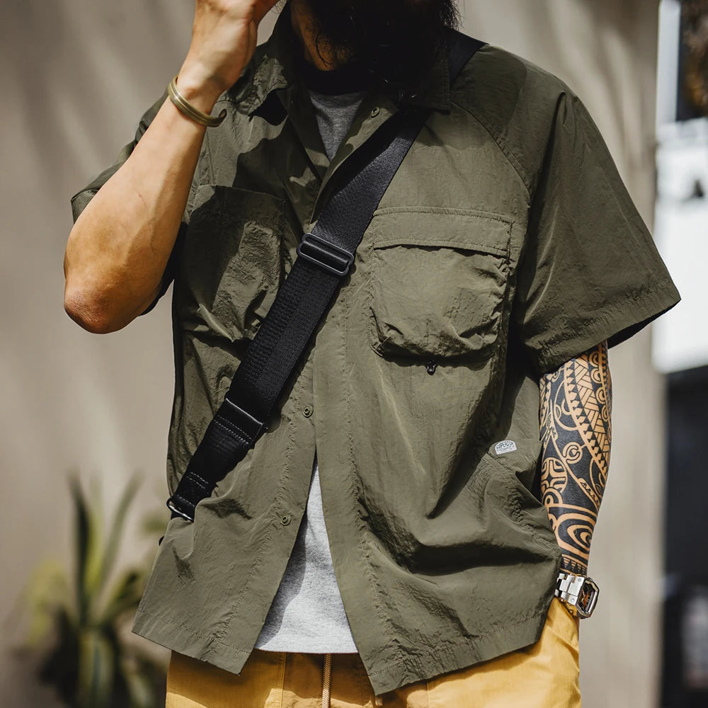 Men's Summer Quick-Dry Short Sleeve Travel Shirt | Lightweight & Stylish