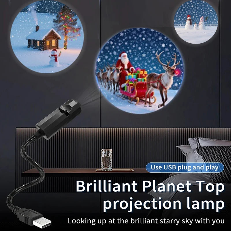 Rotatable Halloween Moon Lamp Projector for Holiday Decor Lighting