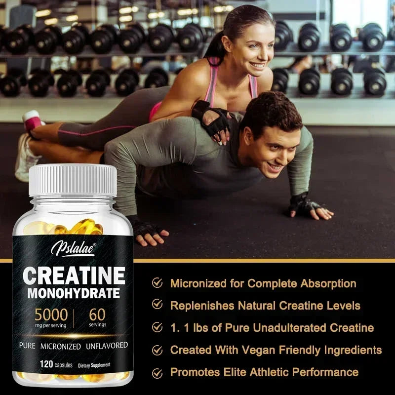 Creatine Monohydrate Capsules | Boost Performance & Muscle Growth