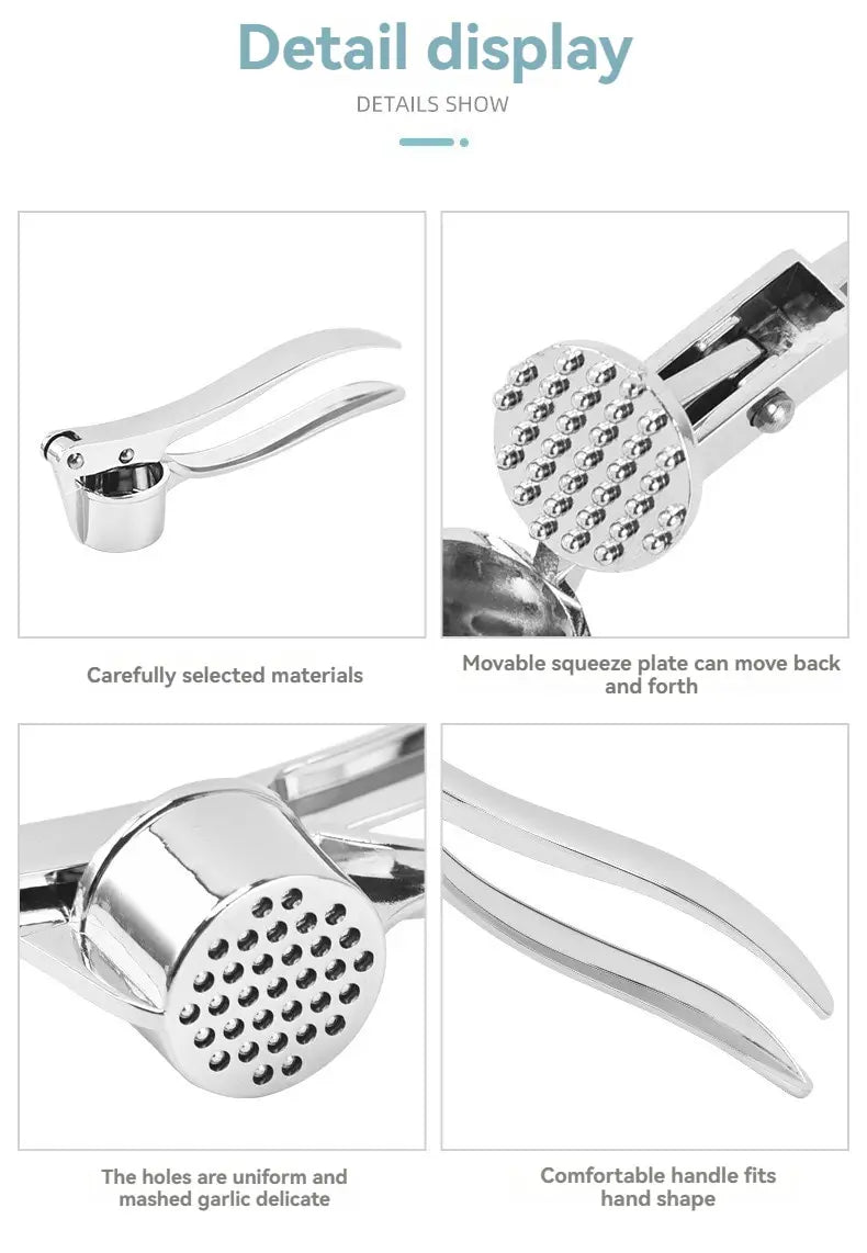 Multifunctional Garlic Press | Durable Stainless Steel Kitchen Tool