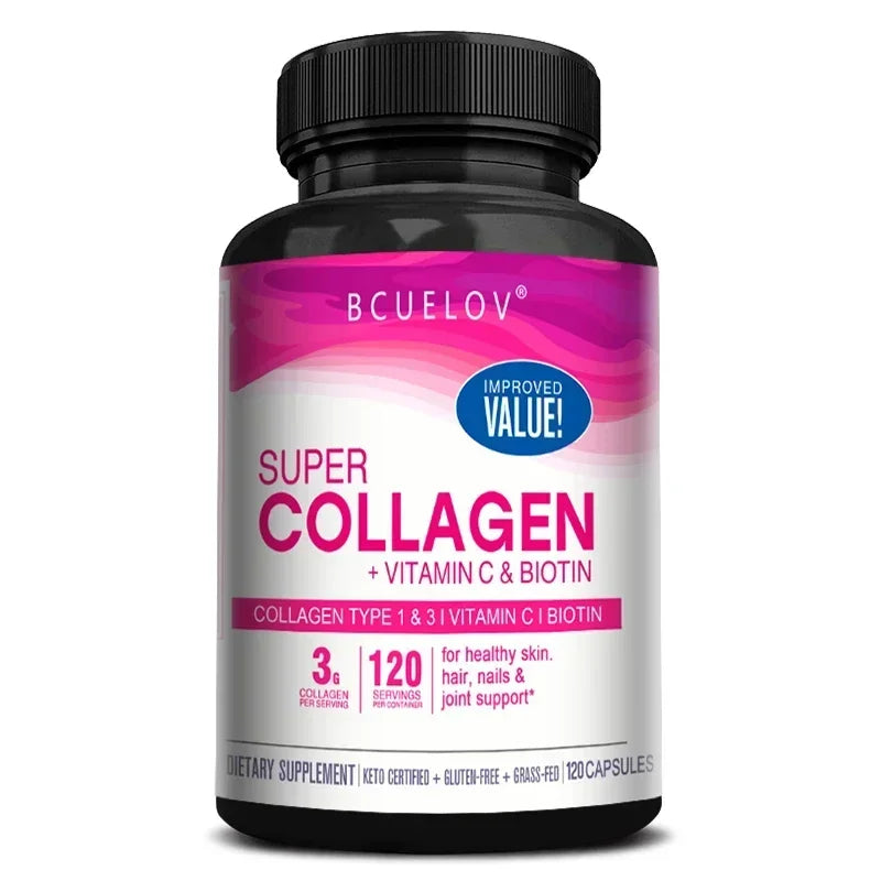 Collagen Capsules with Vitamin C & Biotin | Hair, Skin & Joint Support