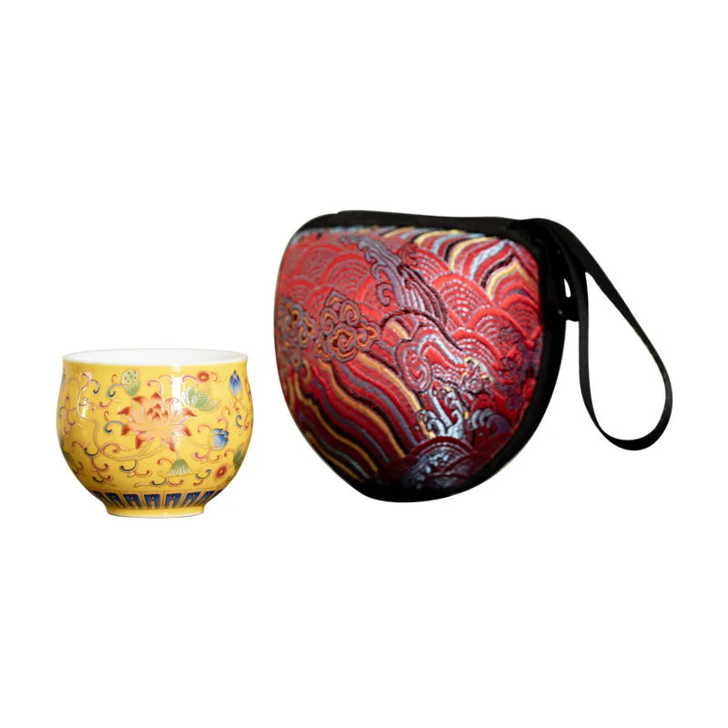 Elegant Japanese Ceramic Teacups | Retro Kungfu Tea Set