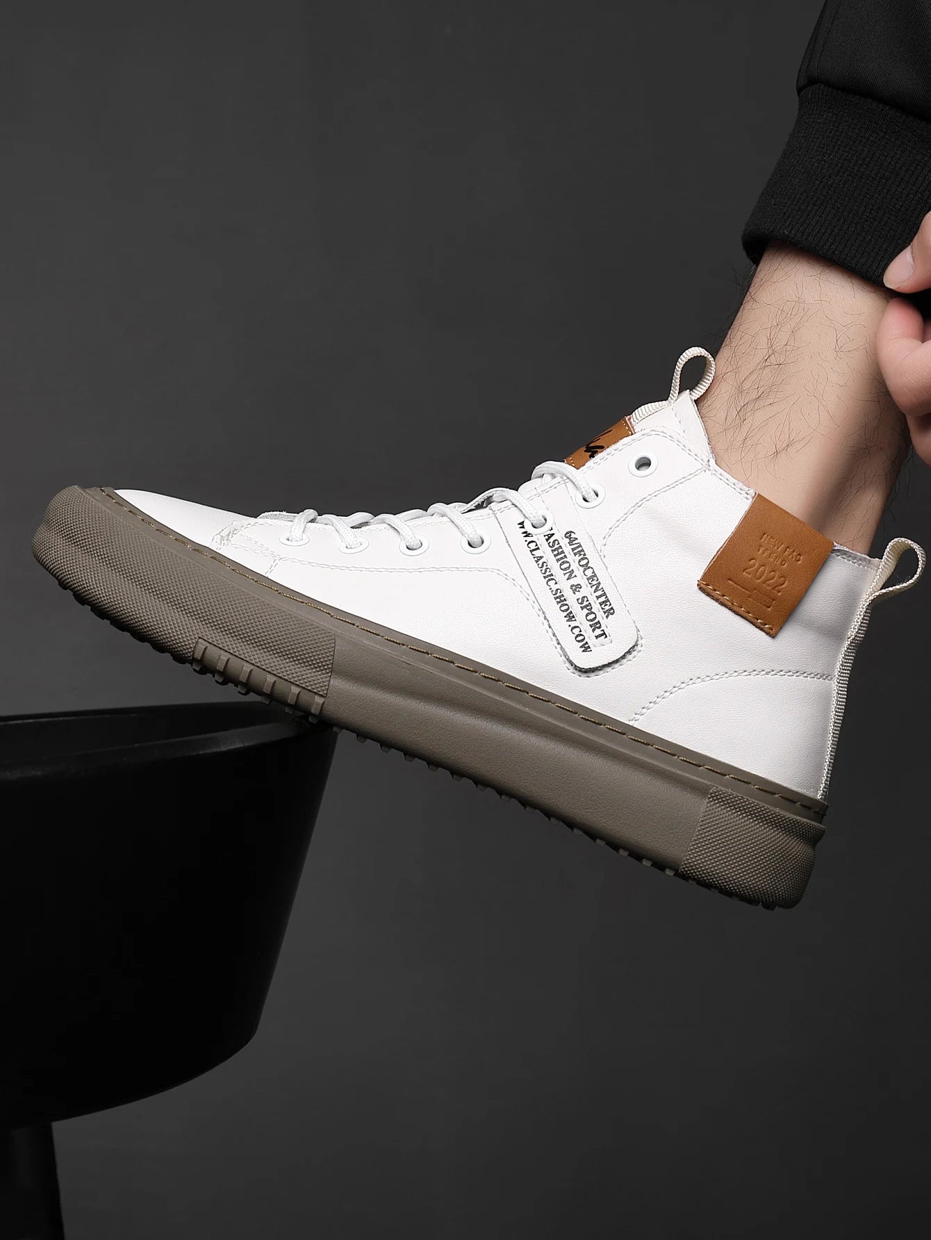 Men's High-Top Fashion Sneakers | Trendy Autumn & Winter Shoes