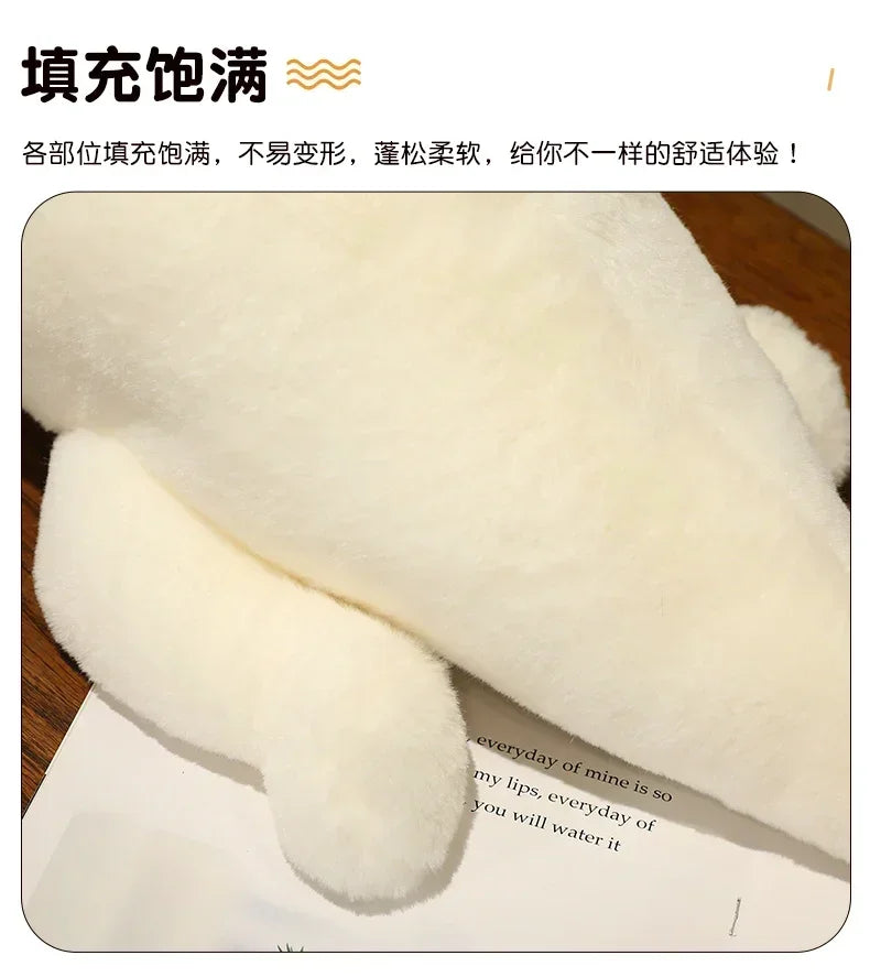 Large Kawaii White Dragon Plush Stuffed Toy for Kids