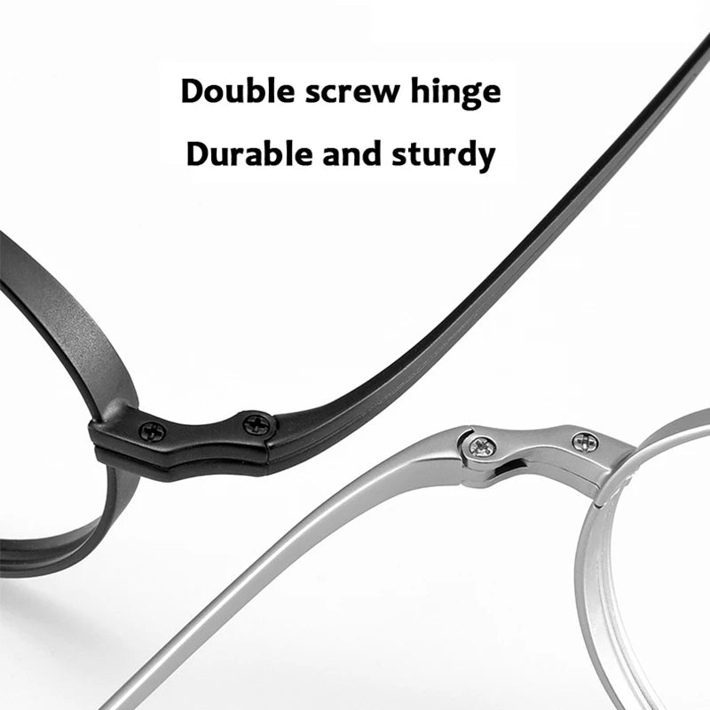 Ultra-Light Titanium Round Glasses Frames | Retro Unisex Eyewear
