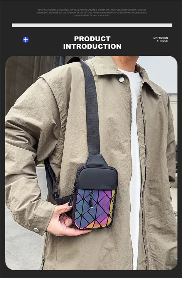 Stylish Crossbody Small Bag | Fashionable Rhombus Grid Design