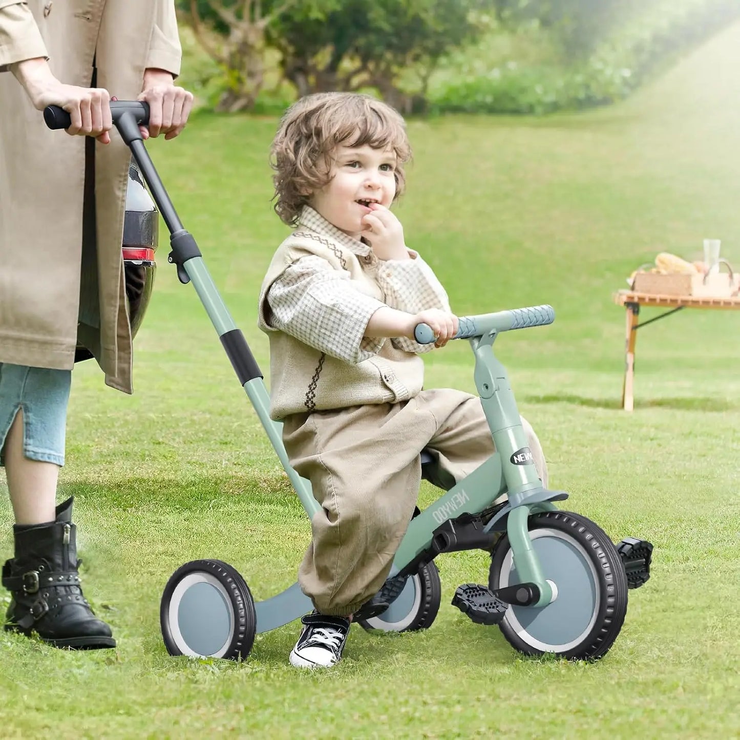 5-in-1 Toddler Tricycle with Push Handle | Perfect Gift for Kids