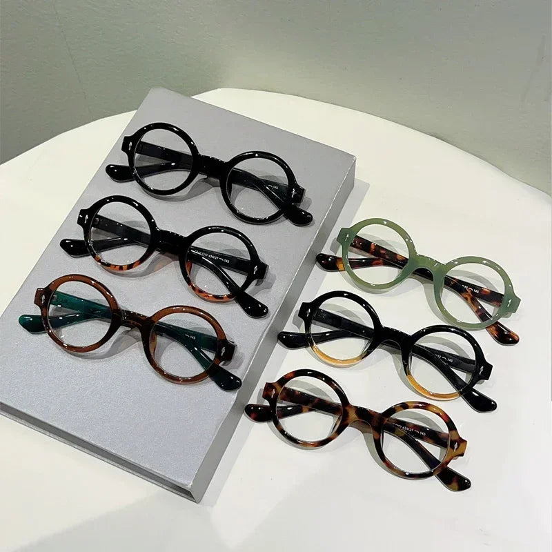 Vintage Round Blue Light Blocking Glasses for Stylish Eye Protection