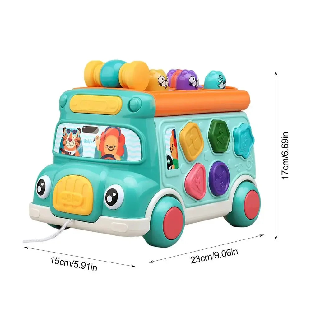 Musical Bus Toy with Geometric Block Set | Fun Educational Toy