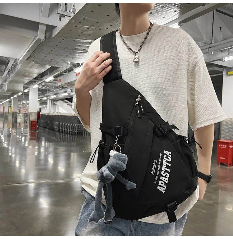 Outdoor Motorcycle Sport Travel Crossbody Bag Tactical Multifunction Waterproof Single Shoulder Backpack Unisex Casual Chest Bag