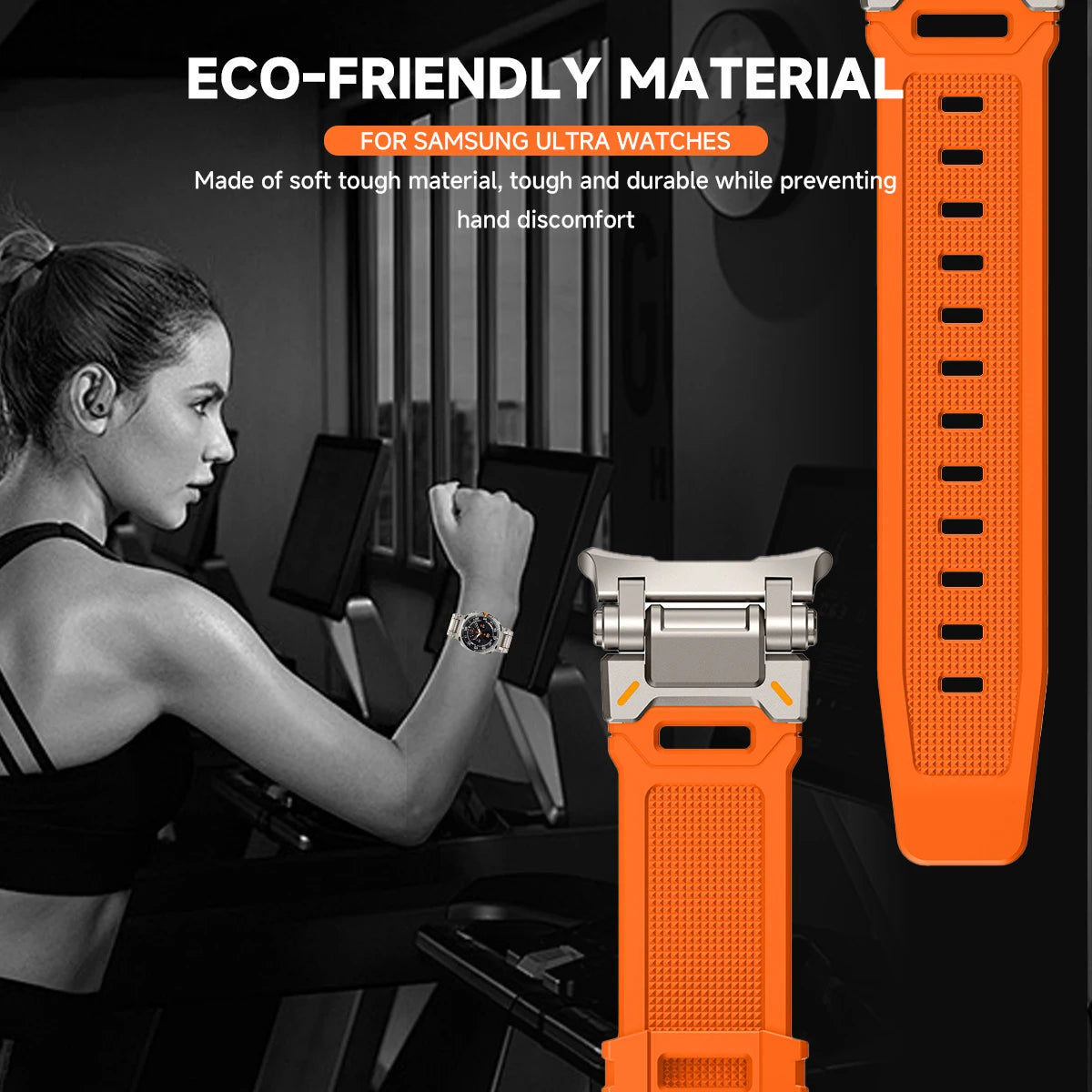 Luxury Rubber Strap for Galaxy Watches | Sporty & Comfortable Band
