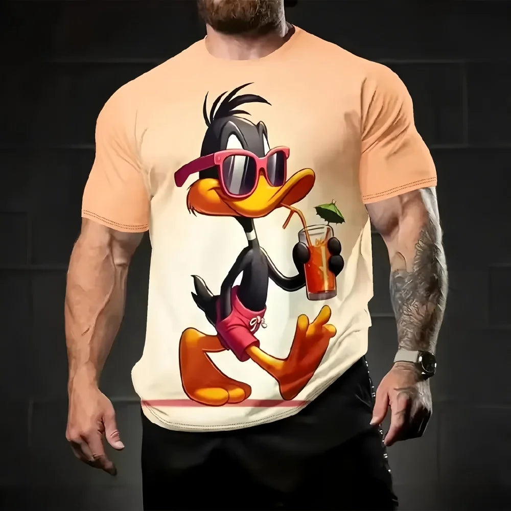 Funny Duck 3D Print Casual Tee | Breathable, Lightweight & Trendy
