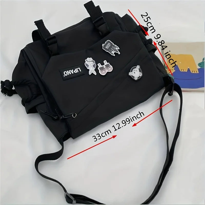 Large Capacity Nylon Shoulder Bag | Versatile Messenger Carry
