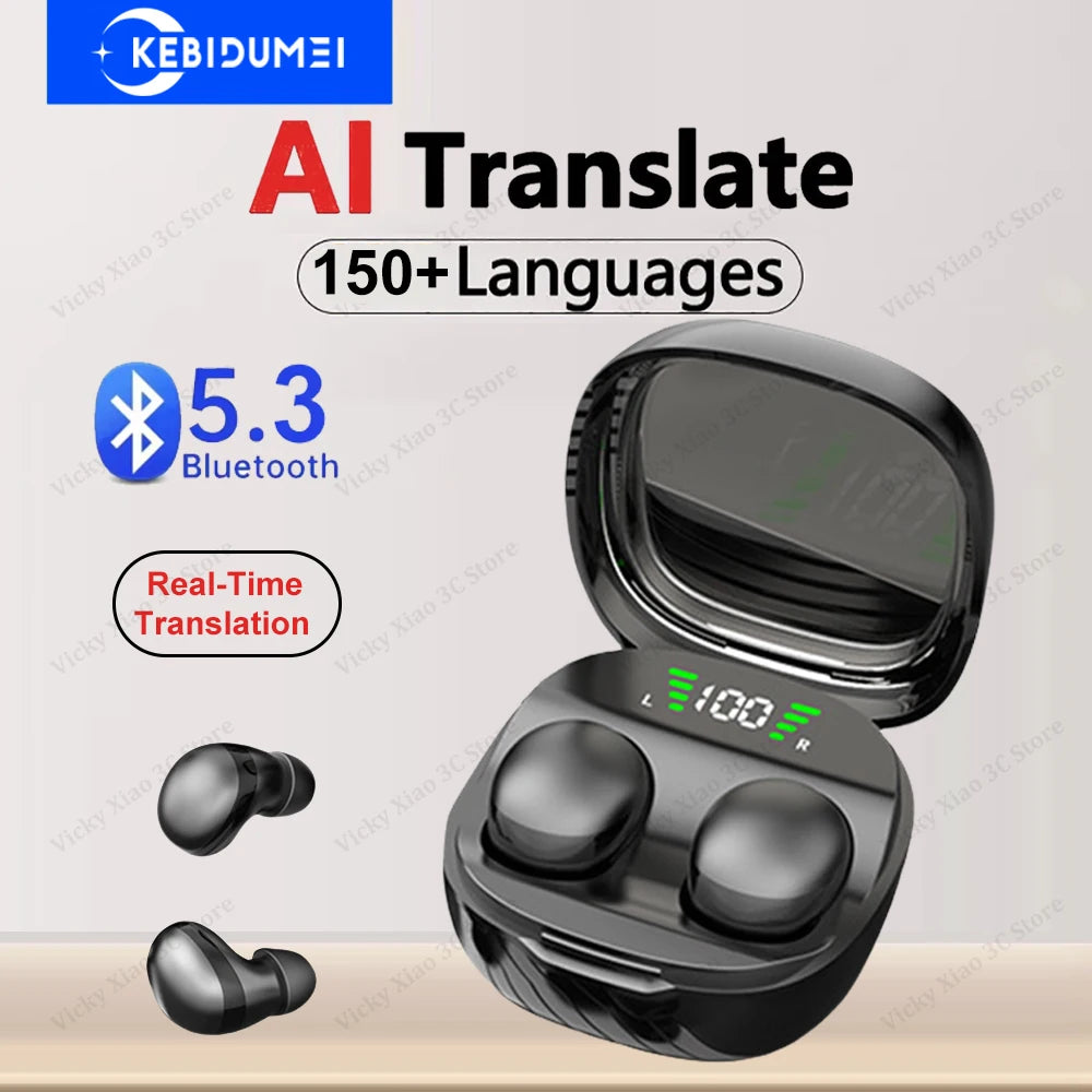 Bluetooth 5.3 AI Translation Earphones | HiFi Noise Reduction Earbuds