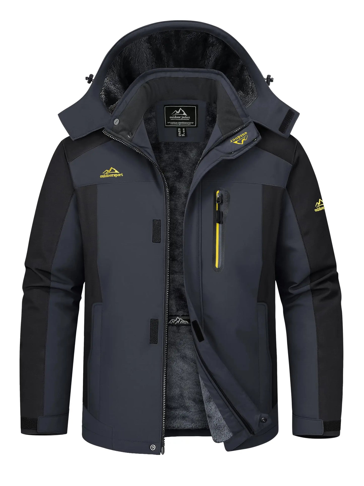 Men's Waterproof Winter Ski Jacket | Fleece Lined Snow Parka