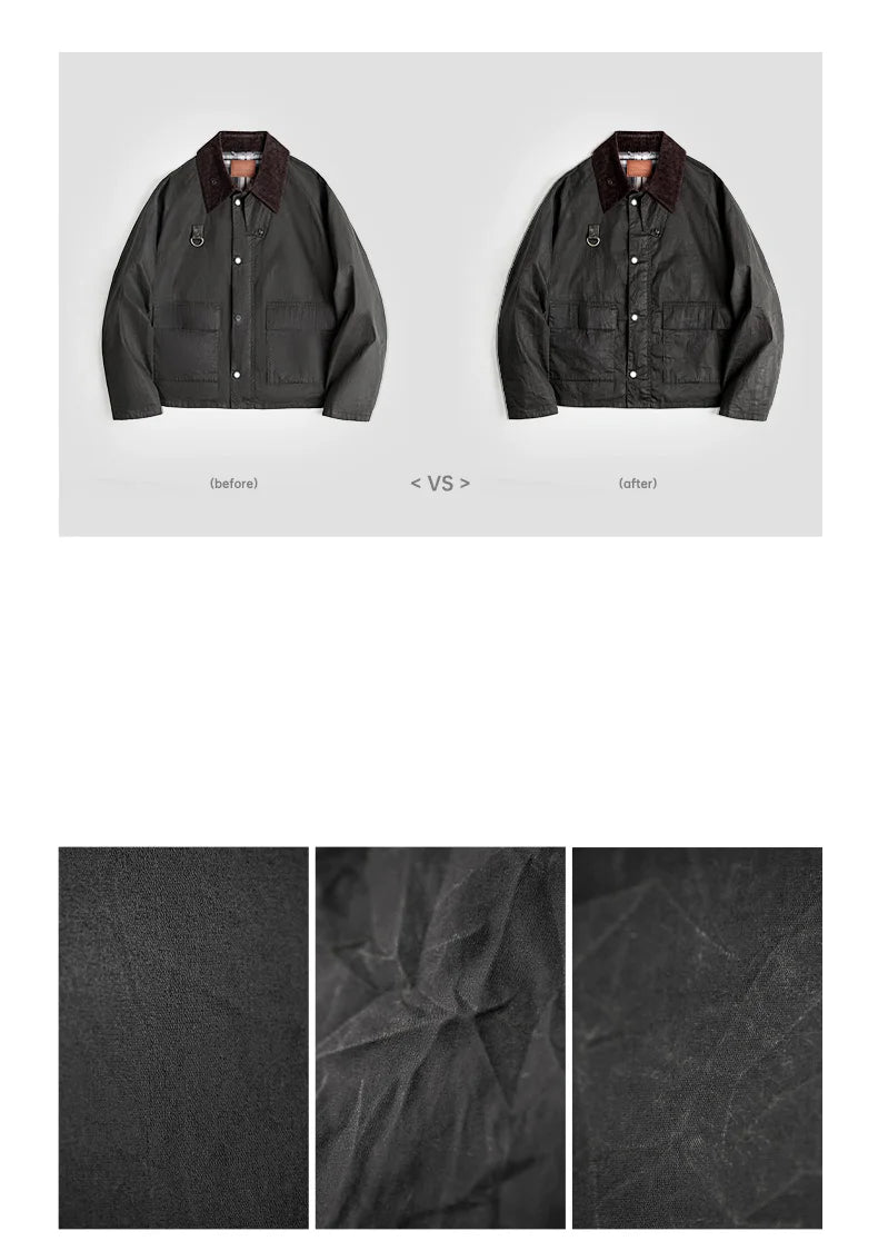 Vintage Waxed Fishing Jacket for Men | Classic Outdoor Coat