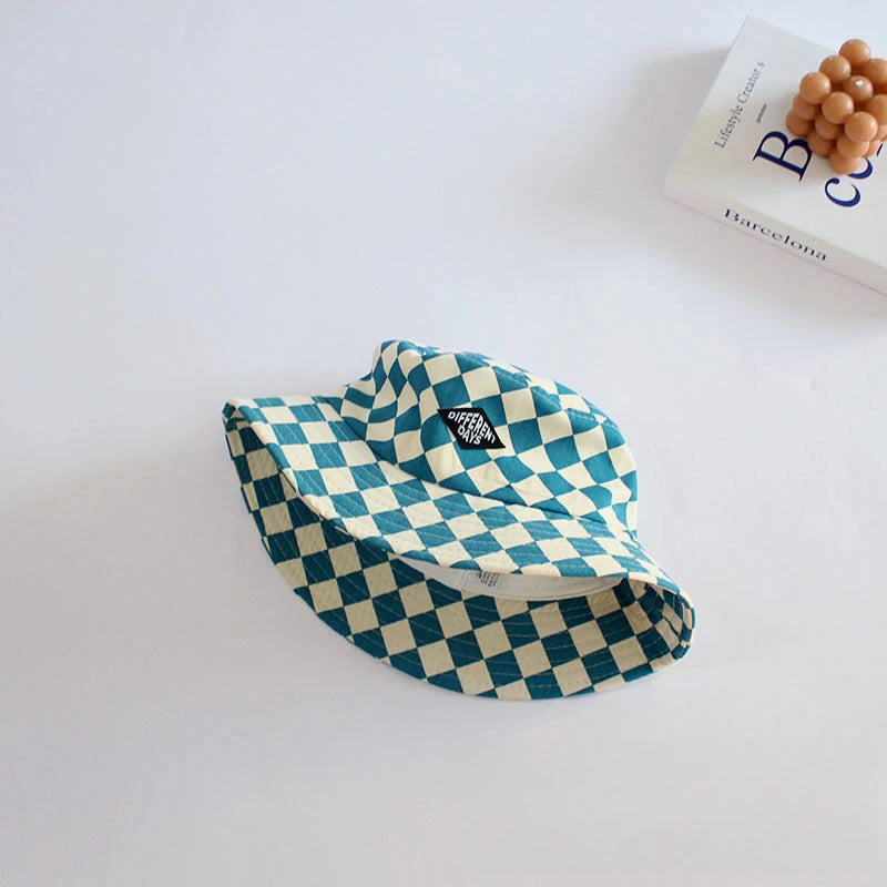 Checkerboard Pattern Kids Bucket Hat | Perfect Sun Protection