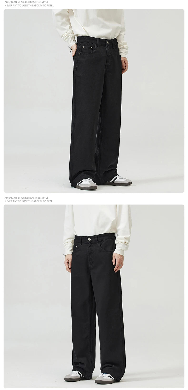 Men's Comfortable Baggy Straight Jeans | Casual Fashion Denim Pants