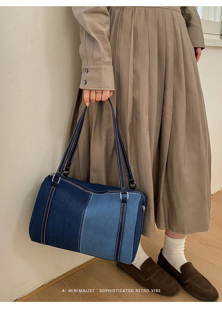 Bolso cruzado de mezclilla para mujer | Bolso de mano versátil y elegante