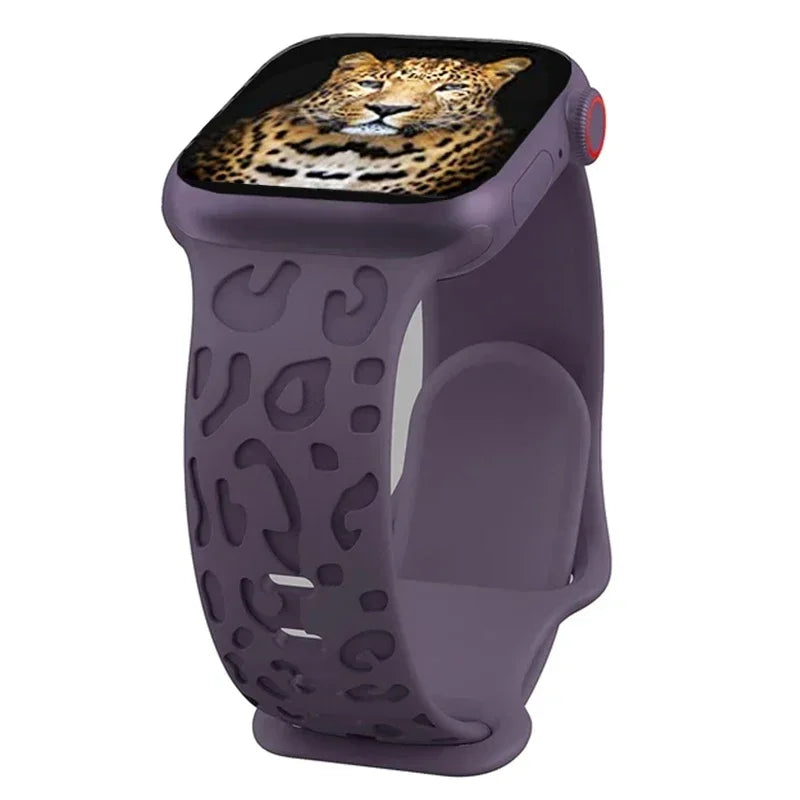 Stylish Engraved Silicone Watch Strap for Apple Watch