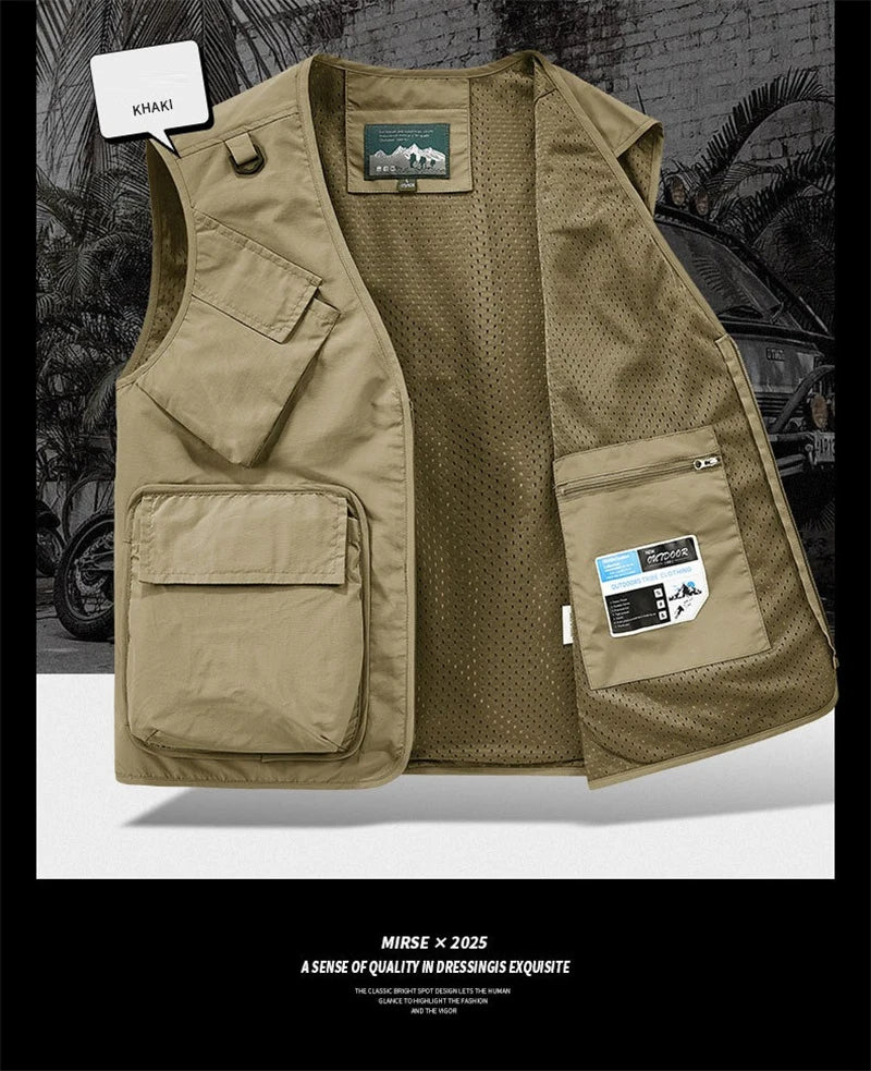 Men's Multi-Pocket Fishing Vest | Lightweight Outdoor Waistcoat