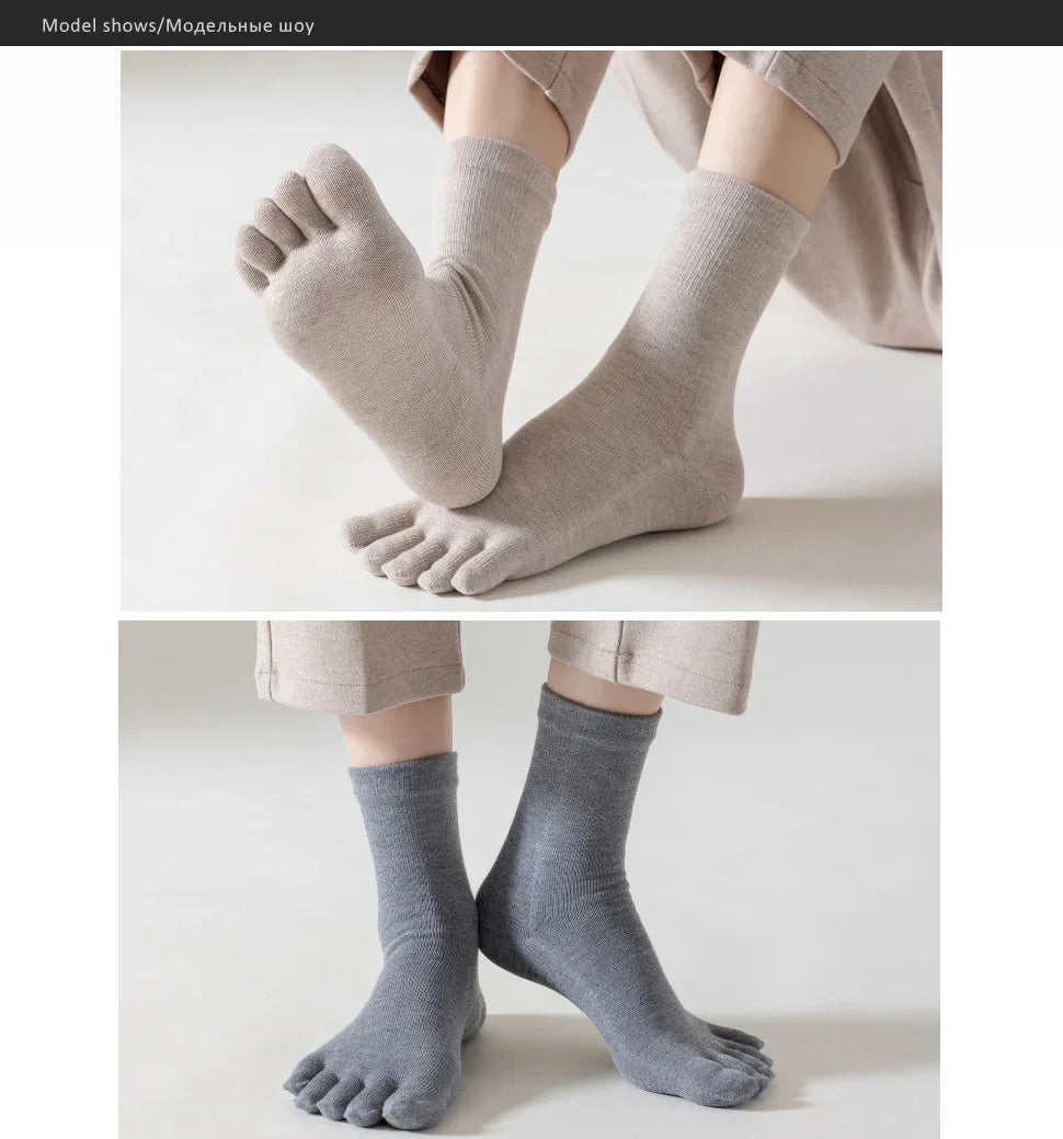 Compression Yoga Five Finger Socks for Women | Non-Slip Fitness Gear