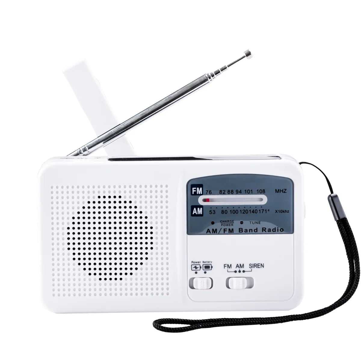 Versatile Solar-Powered Hand Crank Radio Flashlight Charger