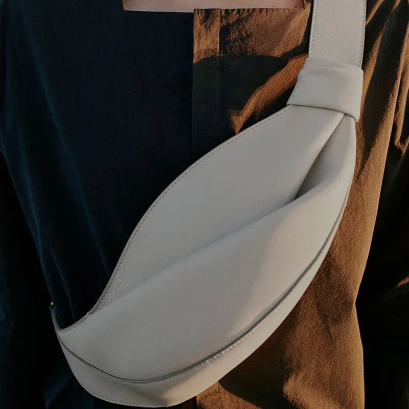 Fashionable Horn Bag | Large Capacity Cowhide Crossbody Bag