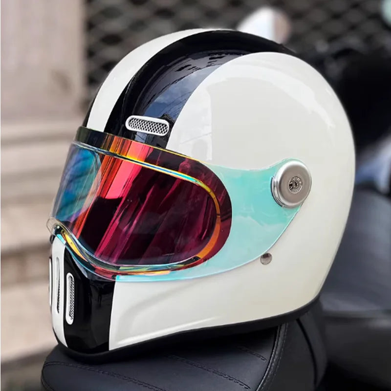 Dual Visor Full Face Motorcycle Helmet | ECE DOT Approved Design