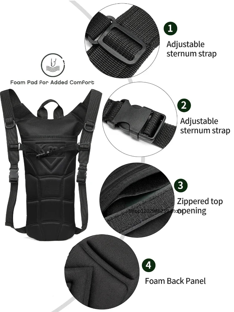Outdoor Hydration Pack 3L Waterproof Backpack for Active Adventures
