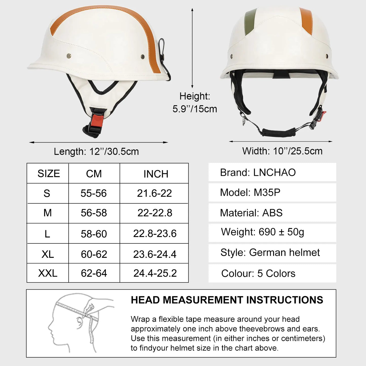 Vintage Half Face Motorcycle Helmet | Retro Scooter Safety Gear